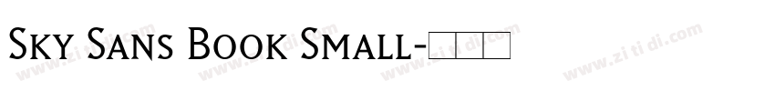 Sky Sans Book Small字体转换